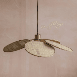 Image showing the Primrose Wicker Pendant Light, D61cm, Natural product.