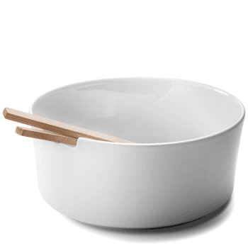 Image showing the Collective Salad Bowl with Ash Servers, D26cm, White product.