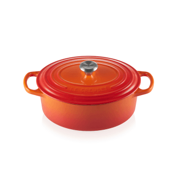 Image showing the Signature Cast Iron Oval casserole, 29cm - 4.7 litre, Volcanic product.