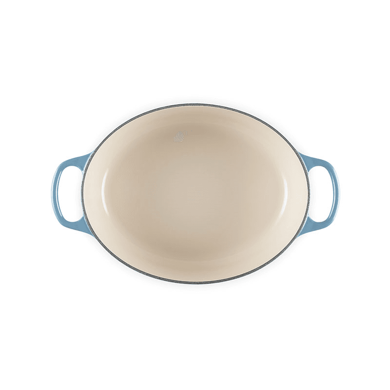 Signature Cast Iron Oval Casserole, 27cm, Chambray