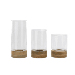 Image showing the Idha Lantern, 28.5 X 15.5cm, Brown/Clear product.