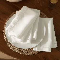 Image showing the Luca Set of 4 Jour Work Napkins, 45 x 45cm, White product.