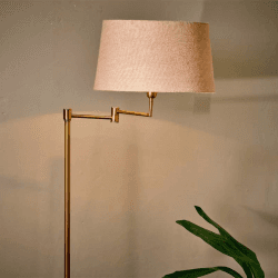 Image showing the Kara Floor Lamp, H142cm, Brass product.