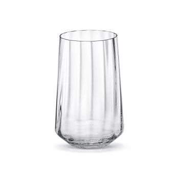 Image showing the Bernadotte Set of 6 Tall Lead Free Crystal Glass Tumblers, 380ml, Clear product.