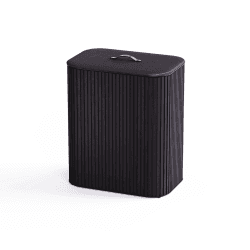 Image showing the Tota Luxe Laundry Basket, 90L, Black product.