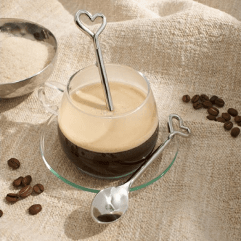 Image showing the Amore Set of 4 coffee spoons, 13.5cm, Stainless Steel product.