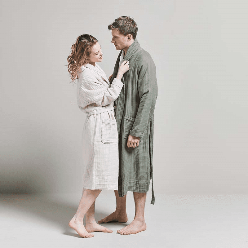 The Dream Cotton Robe, Extra Large, Moss