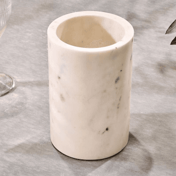 Image showing the Duru Marble Wine Cooler, H18cm, White product.