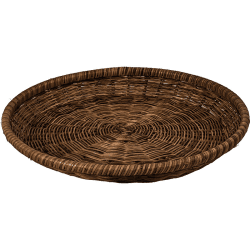 Image showing the Pecan Rattan Round Tray, D43cm, Brown product.