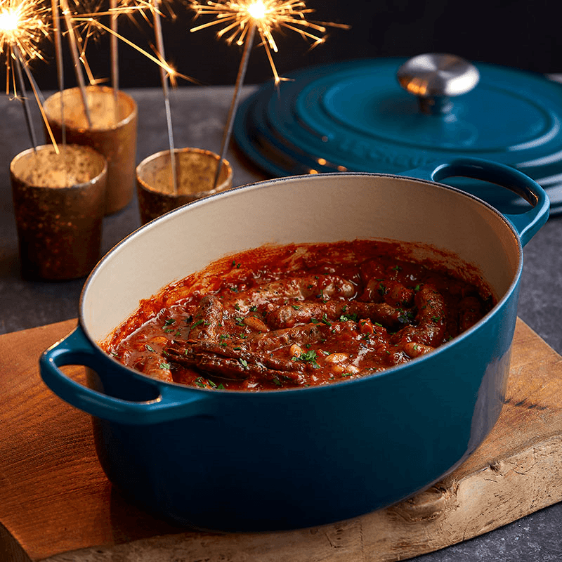 Signature Cast Iron Oval casserole, 29cm - 4.7L, deep teal