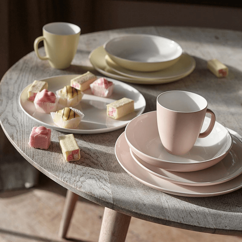 Procida Set of 4 Dinner Plates, D25cm, Yellow