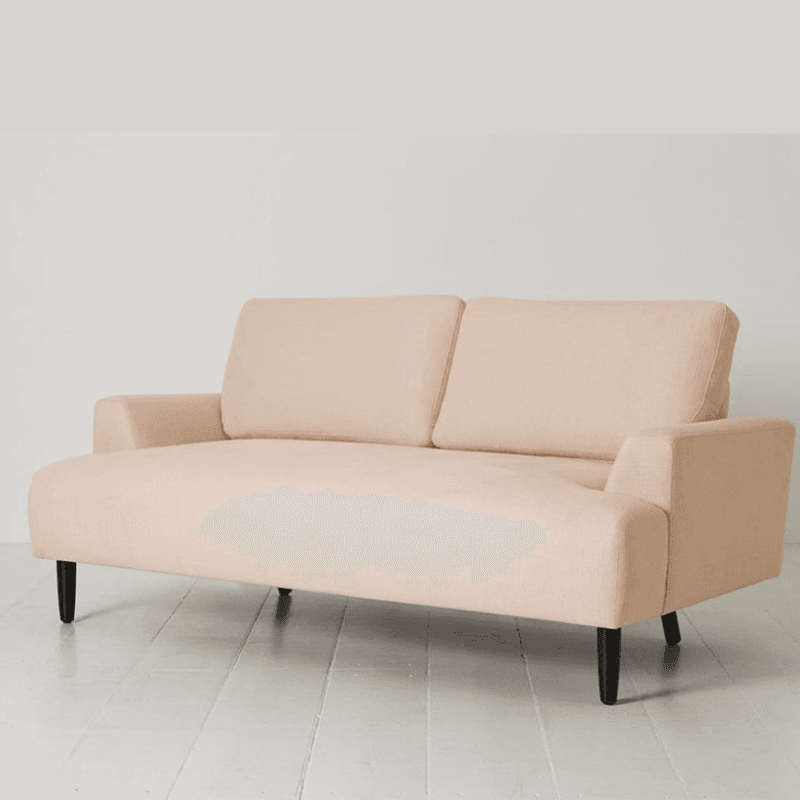 Model 05 2 Seater Linen Sofa, Pink