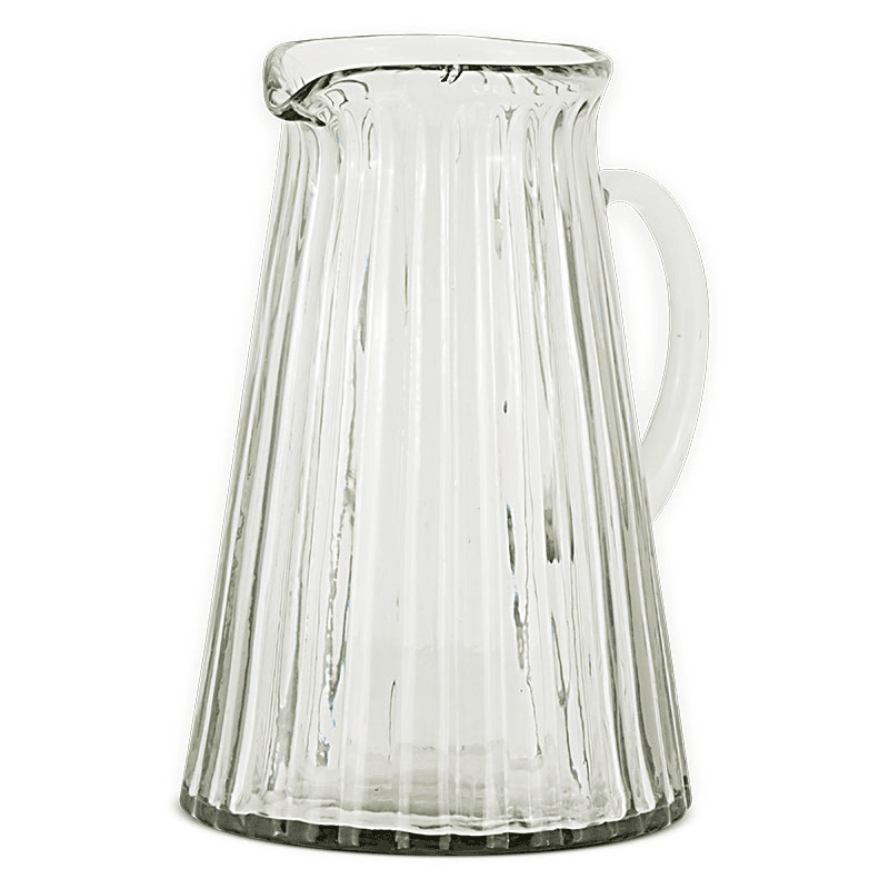 Minati Ribbed Glass Jug, 2.5L, Clear