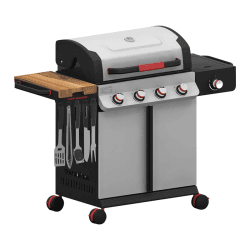 Image showing the Premium 5 Burner Gas BBQ with Accessories, Black product.