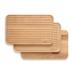 Image showing the Set of 3 chopping boards, H6 x W40 x D25cm, Brown product.