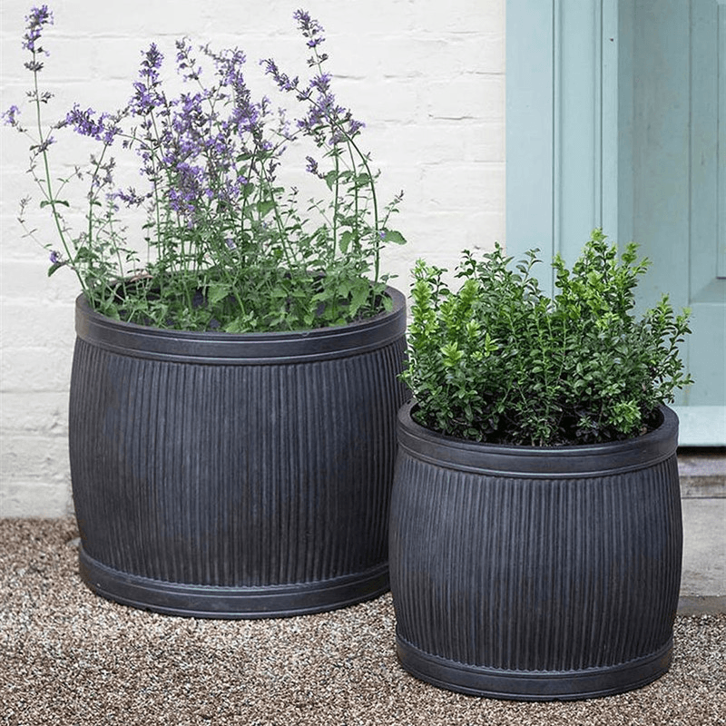 Bathford Set of 2 planters, Black