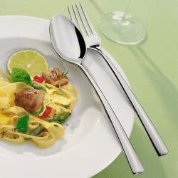 Image showing the Piemont 30 piece cutlery set, Stainless Steel product.