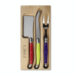 Image showing the Cheese Knife Set, Multicoloured Handle product.