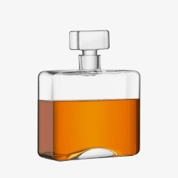 Image showing the Cask Whisky Rectangle Decanter, 1l, Clear product.
