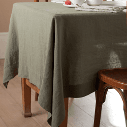 Image showing the Linen Tablecloth, 150 x 250cm, Olive product.