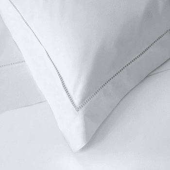 Image showing the Santorini - 200 Thread Count Cotton Oxford pillowcase, 50 x 75cm, White product.