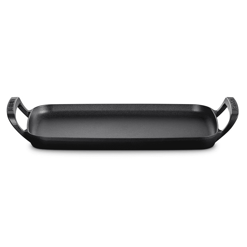 BBQ Rectangular Griddle, 40cm, Satin Black