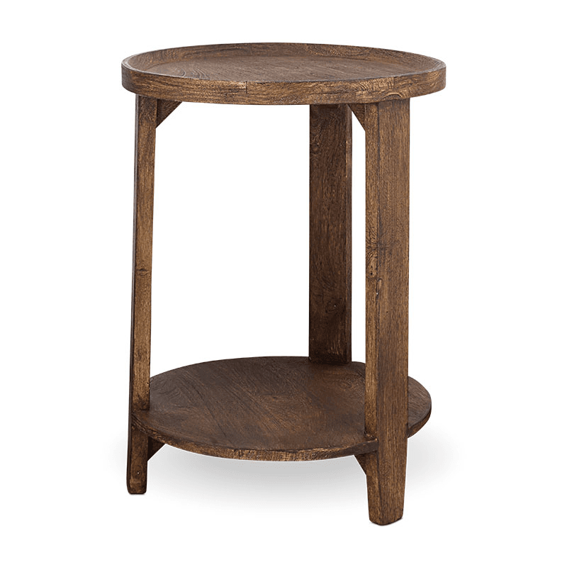 Triveni Mango Wood Side Table, Walnut