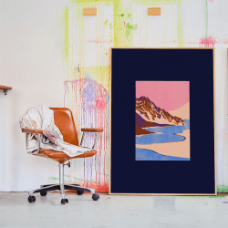 Image showing the Blue Landscape Print, 30 x 40cm, Multi product.