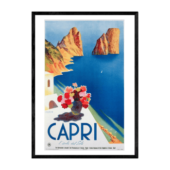 Image showing the East End Prints, Capri Framed Art Print, Black product.