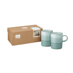 Image showing the Kiln Green Set of 2 Mugs, 410ml product.