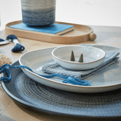 Image showing the Kiln Blue Small Organic Dish, D13cm product.