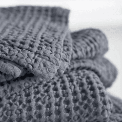 Image showing the Cotton Waffle Towel, Hand Towel, French Blue product.