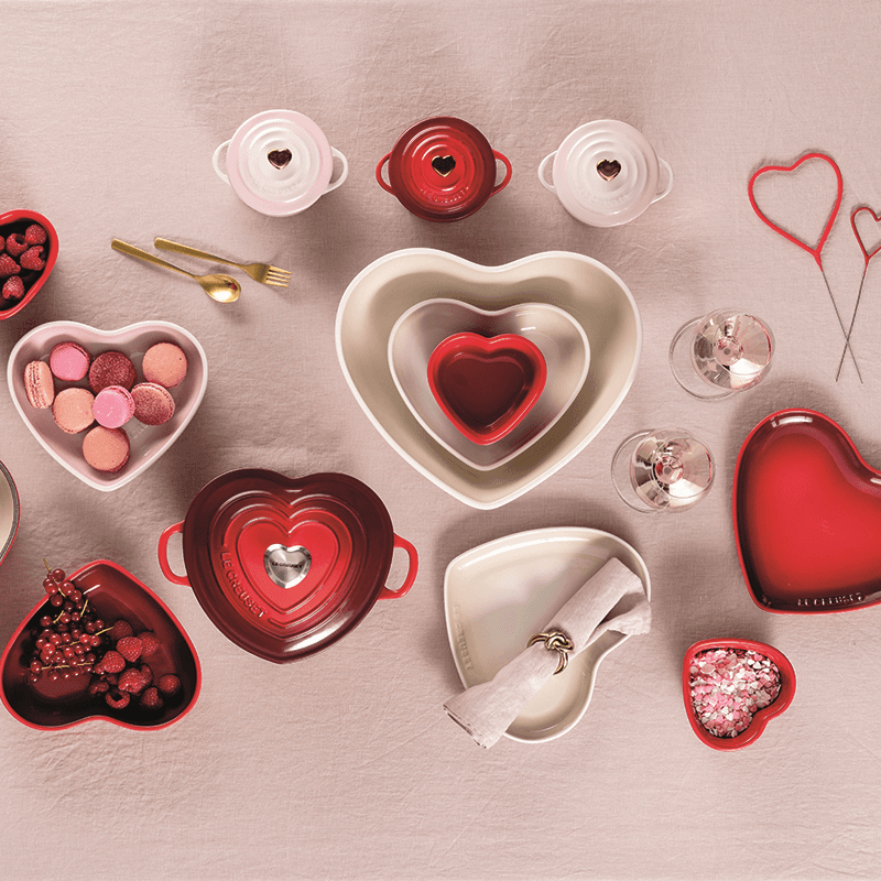 Heart Serving Bowl, 20cm, Cerise