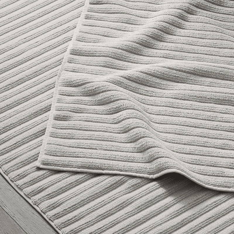 Rib Hydrocotton Large Bath Mat, 70 x 110cm, Oatmeal
