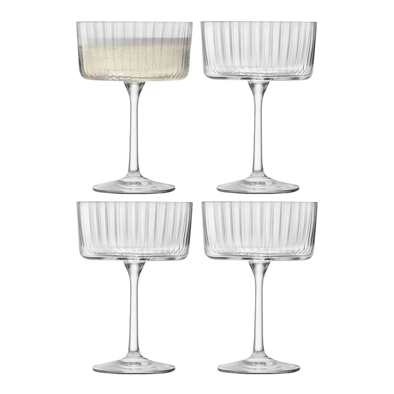 Gio Line Set of 4 Champagne/Cocktail Glasses, 230ml, Clear