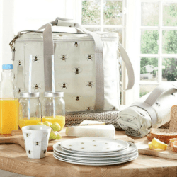 Image showing the Bees Melamine Side Plate product.
