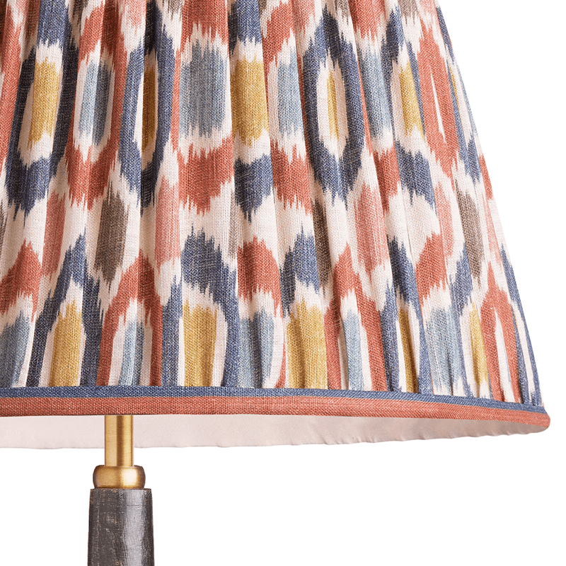 Empire Straight Shade Small Ikat Spot Linen By GP & J Baker, 30cm, Blue/Red