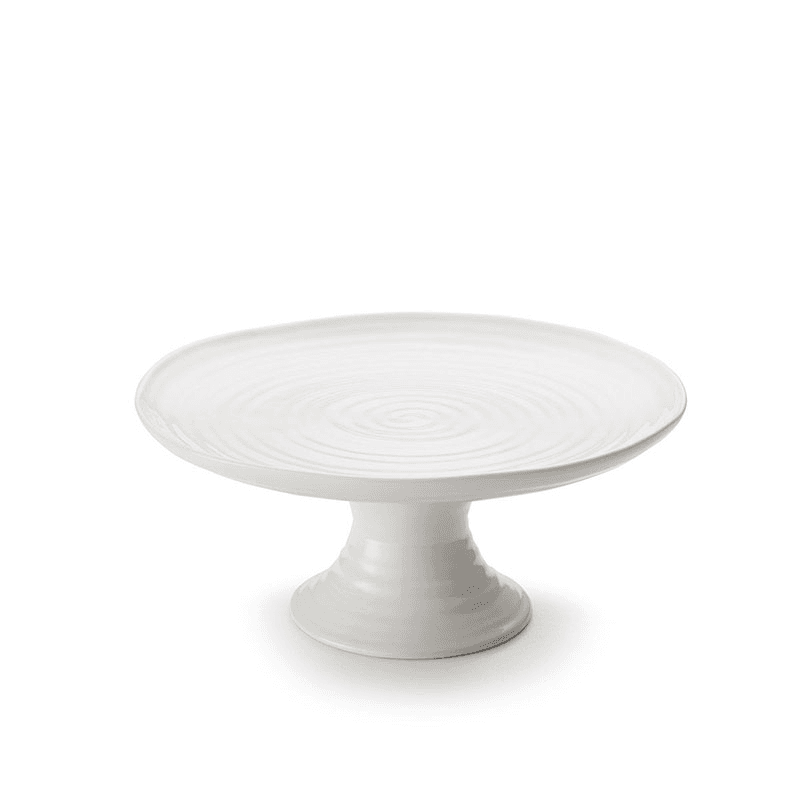 Ceramics Footed cake plate, 24 x 10cm, White