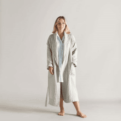 Image showing the The Dream Cotton Robe, Small, Clay product.