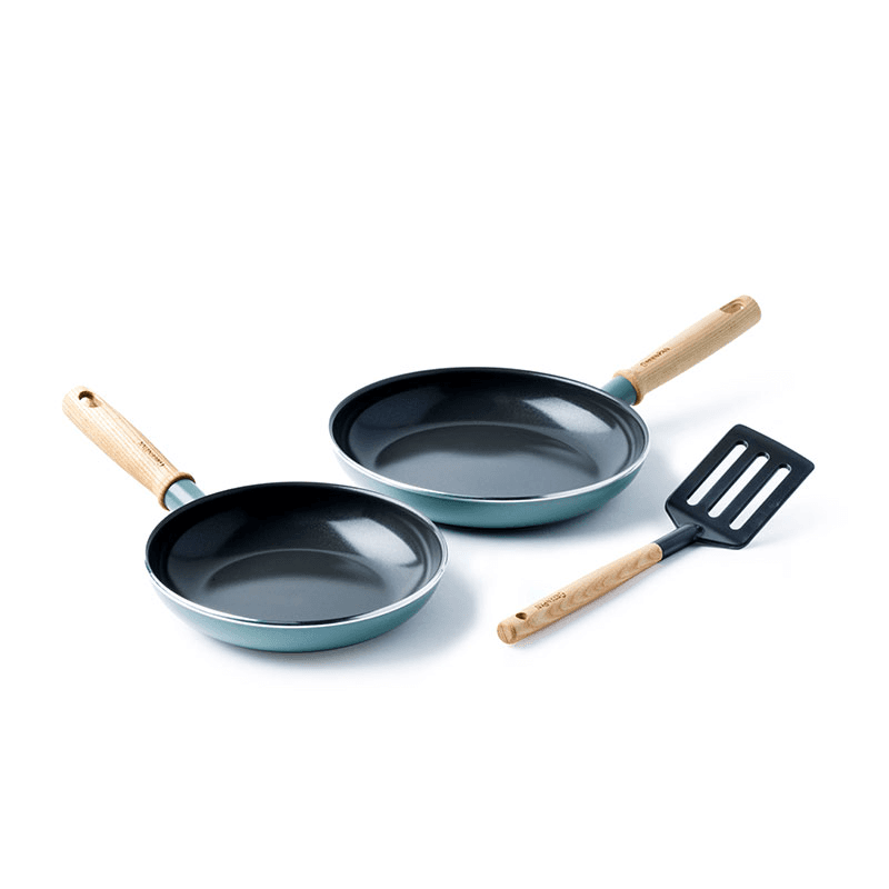 Mayflower Non-Stick Frying Pan Set with Spatula, Blue