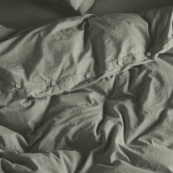 Image showing the Relaxed Cotton King Size Duvet Cover, Moss product.