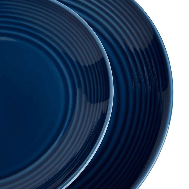 Gordon Ramsay Maze 12 Piece Dinerware Set, Denim Blue