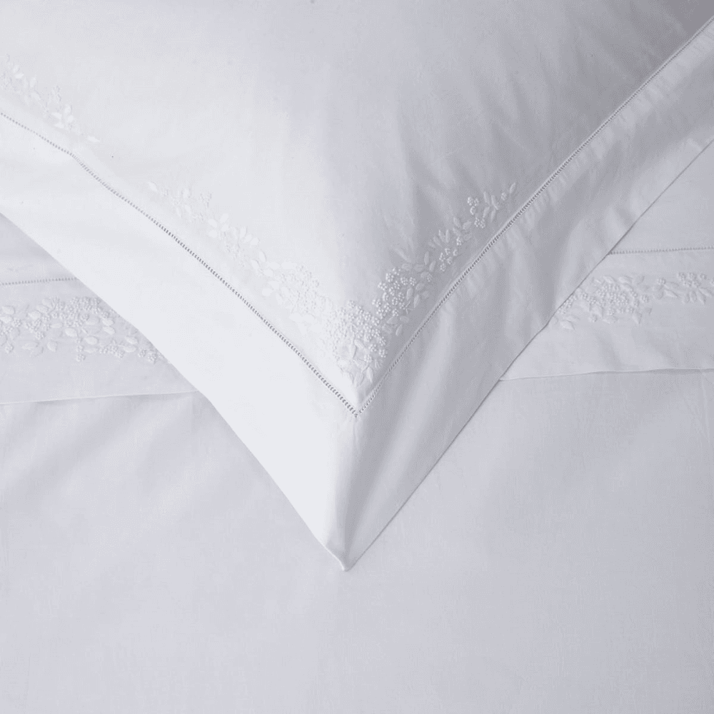 Adeline Super king size pillowcase, 50 x 90cm, White