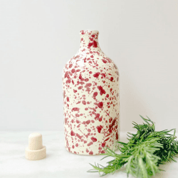 Image showing the Splatter Ceramic Bottle, 750ml, Cranberry product.