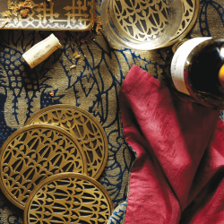 Image showing the Fortuny Set of 4 coasters, 10cm, Venise product.