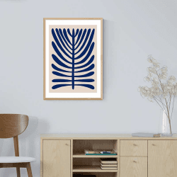 Image showing the Alisa Galitsyna One Hundred Leaved Plant Ii Print, A2, Blue product.