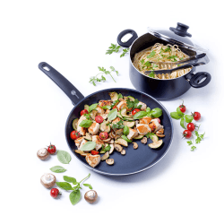 Image showing the Cambridge Non-Stick Casserole, 24cm, Black product.