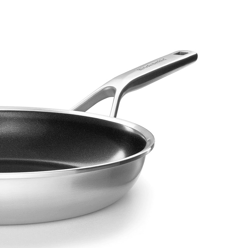 MultiPly - Ceramic Stainless Steel Ceramic Non-Stick Frying Pan, 28cm, Silver