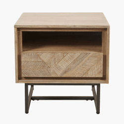 Image showing the Marca Bedside Table, Acacia Wood product.