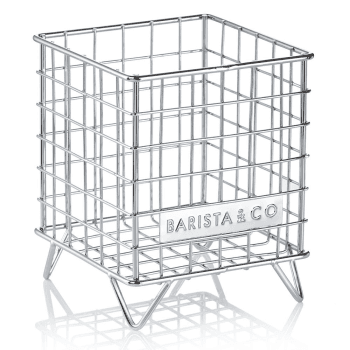 Image showing the Pod Cage coffee capsule storage, 18 x 14 x 14cm, Steel product.